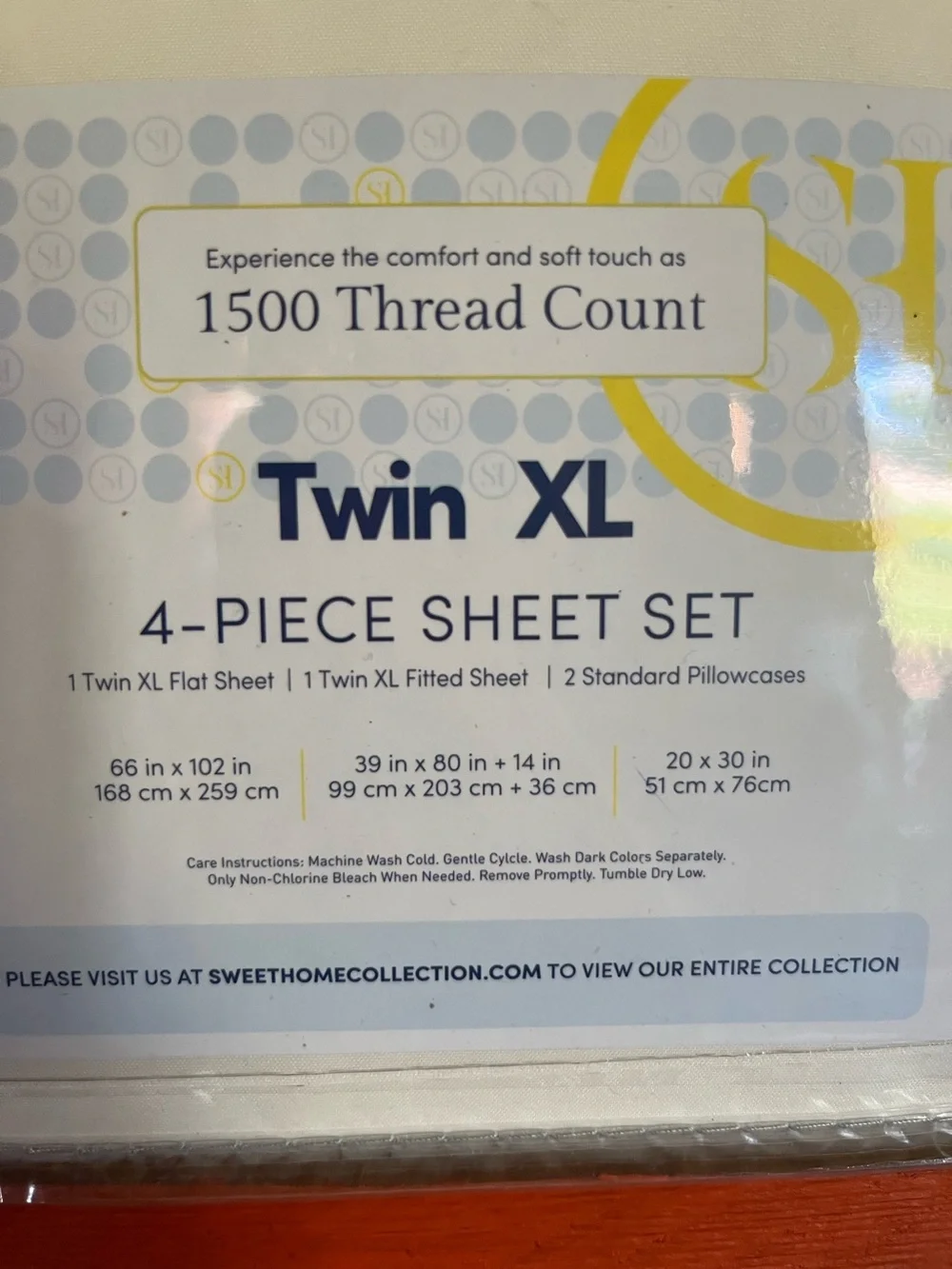 Sweet Home Twin XL 3PC Sheet Set in Ivory